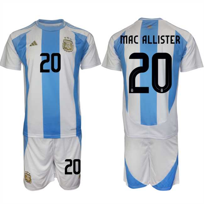 Men's Argentina #20 Alexis Mac Allister White Blue 2024-25 Home Soccer Jersey Suit,We sell and wholesale Men's Argentina #20 Alexis Mac Allister White Blue 2024-25 Home Soccer Jersey Suit on line form chian!